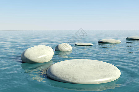 Zen 摇滚游泳池绘图水池岩石计算机垫脚石头高清图片