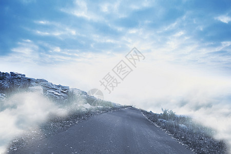 通往地平线的道路晴天绘图环境计算机阳光岩石多云天空图片