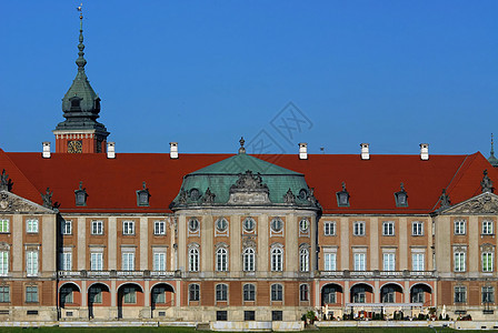 华沙皇宫皇家城市景观城堡教会窗户植物绿色旅游建筑学图片