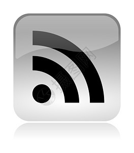 RSS 源应用程序图标正方形黑色网站插图博客播客平方播送网络圆形图片