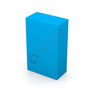 蓝空方框反射包装插图蓝色盒子案件背景图片
