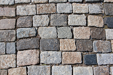 铺石路鹅卵石路面建筑学地面岩石花岗岩正方形街道人行道材料图片