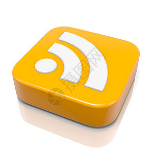 RSS 种子服务白色平方播送橙子插图反射通讯播客正方形网站图片