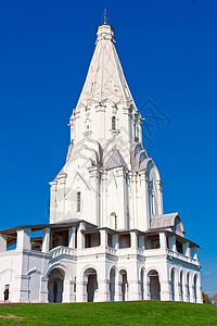 Kolomenskoe教堂教会文化博物馆白色绿色历史建筑宗教蓝色旅行圆顶图片