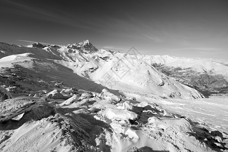 具有超光谱视图的雪坡山脉运动风景全景山峰高原荒野冰川地区季节图片