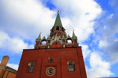 克里姆林宫通过莫斯科Troitskaya塔入口图片
