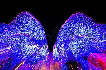 亮光闪光速度烟花交通新年彩虹光速庆典线条灯光城市运动图片