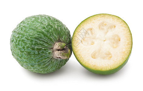 Feijoa 水果热带绿色芳香美食情调味道白色异国食物图片