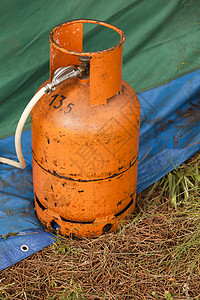 煤气瓶金属橙子汽油动力风险液化安全丁烷气体危险背景图片