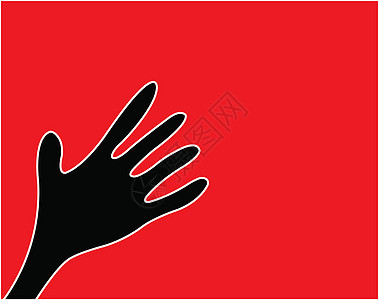 手影矢量男人手指棕榈插图红色白色拇指女性图片