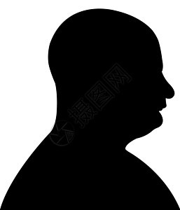 一个人头的光影矢量男人黑色插图白色鼻子思维背景图片