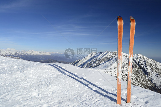 游滑雪旅行设备成就偏光片海豹山脉寂寞器材风景活动勘探雪崩图片
