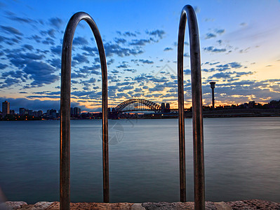 悉尼港桥城市天空港口辉煌摩天大楼栏杆景观假期海景旅行图片