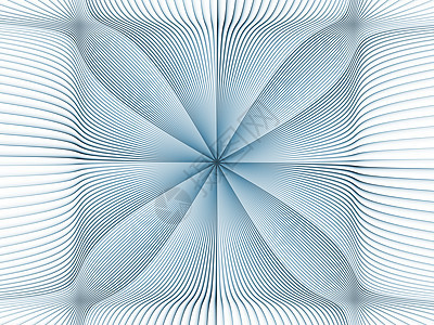虚拟分形烧结中心数学元素径向设计几何学渲染装饰品蓝色射线图片