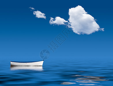 海上漫游的旧划船孤独寂寞领导流浪目标戏剧性方向木头商业木船图片