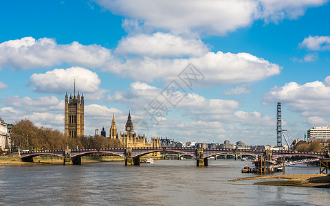 伦敦市风景旅游首都钟楼基础设施景观观光房子旅行建筑学摩天轮图片