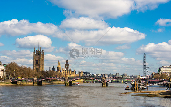 伦敦市风景旅游首都钟楼基础设施景观观光房子旅行建筑学摩天轮图片