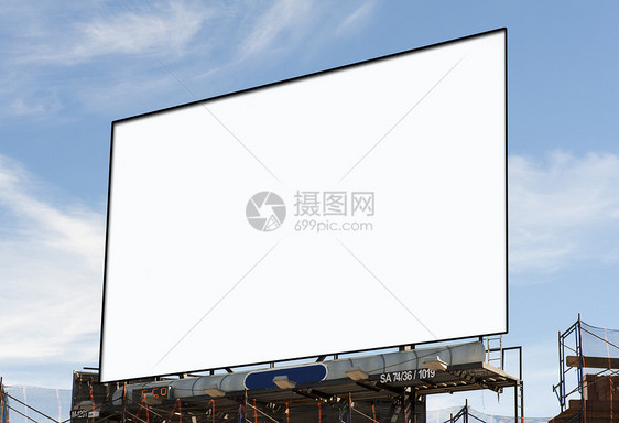 广告牌建筑木板白色宣传广告促销横幅商业小路城市图片