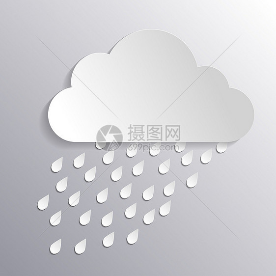 带雨的纸云图片