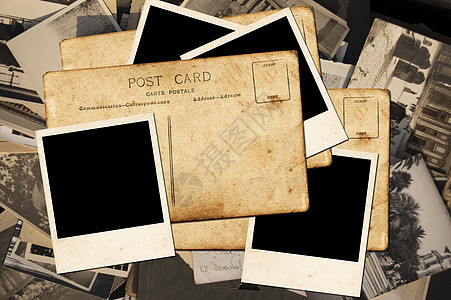 贺卡和照片老化明信片卡片邮件历史边缘框架地址棕褐色邮资图片