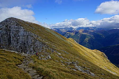 红山峰 波兰塔特拉斯山脉森林假期全景风景顶峰公园旅行农村旅游冒险图片