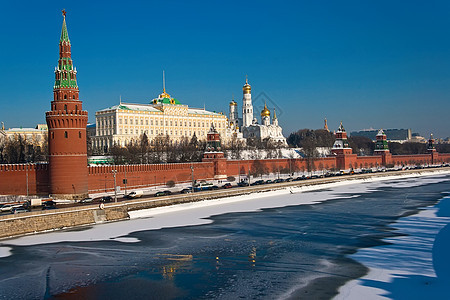莫斯科克里姆林宫城市天空大教堂景观建筑场景圆顶红色旅行教会图片