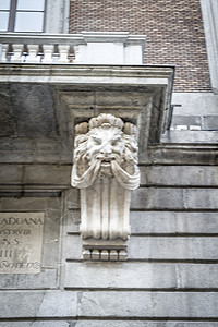 Gargoyles 马德里市的图像 它的特有考古国家城市历史地标奶奶建筑学旅游正方形景观艺术图片