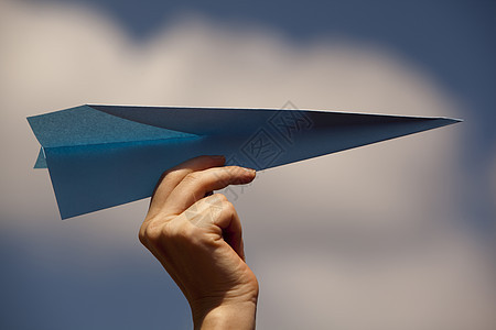 纸平面线条航空公司空气旅行者旅行天空手臂童年蓝色自由背景图片