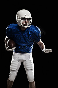 足球运动员蓝色垫肩福利力量动员人类文化头盔体育竞技图片