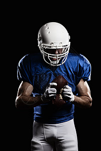 足球运动员垫肩影棚运动制服美容团队成人福利文化蓝色图片