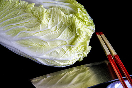 中华甘蓝绿色沙拉宏观叶子白色食物蔬菜油菜股票图片