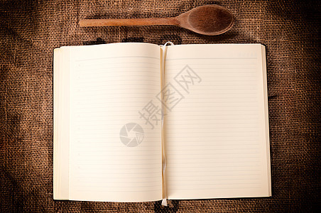 空白烹饪手册美食饮食笔记本菜单厨房文化营销钢包木板写作图片