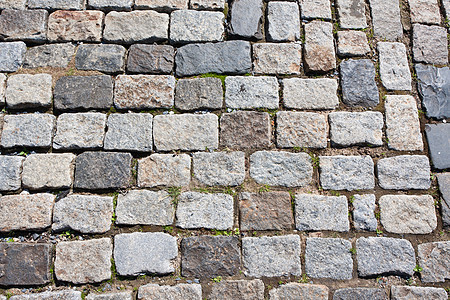 铺石路材料小路街道石头路面铺路城市地面鹅卵石花岗岩图片