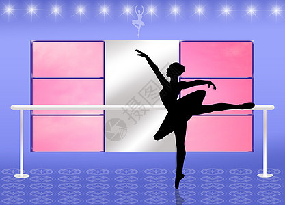 舞蹈学校插图艺术展示女性舞蹈家女士演员裙子娱乐剧院图片