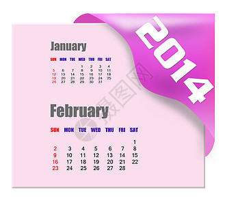 2014年2月日历数字笔记本组织日记公告命令商业笔记办公室空白图片