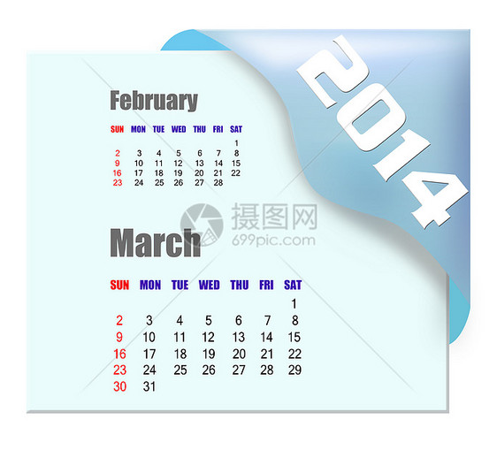 2014年3月日历数字笔记本备忘录公告日程空白红色活页命令记事本图片
