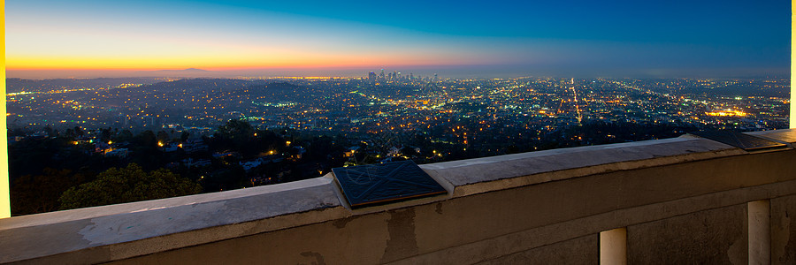 从格里菲斯天文台看的洛杉矶天文台全景天空旅游风景水平城市摄影风光目的地图片