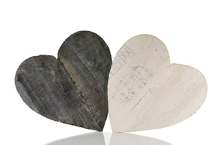 两个木形心脏形状图片