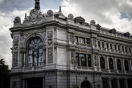 Espa a银行 马德里市的图象 其特征建筑历史性艺术首都游客广场正方形旅行文化城市图片