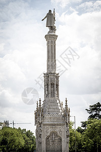 Colon纪念碑 马德里市的图象 其特点游客艺术街道雕像奶奶历史性景观交通广场建筑图片