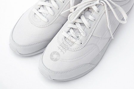 跑鞋鞋鞋类跑步活动培训师蕾丝白色锻炼训练鞋运动慢跑鞋背景图片