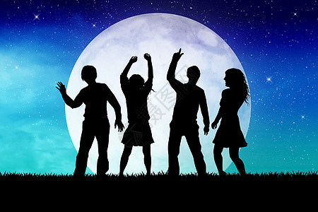 满月圆月晚会旅行娱乐男人派对天文学幸福快乐女士月相月光图片