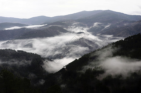 Cevennes山脉公园飞檐全景假期风景天空旅行岩石森林环境图片