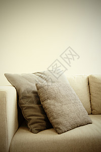 衬垫枕头房间装饰材料面料棕褐色风格长椅白色图片