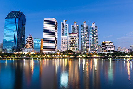 曼谷市商业城市金融办公室建筑物历史性天际首都景观背景图片