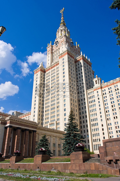 莫斯科国立大学教育建筑建筑学城市联盟景观天空大学母校摩天大楼图片