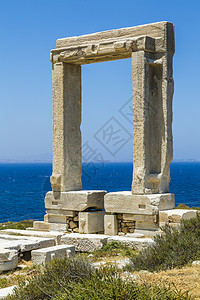 阿波罗寺庙 希腊纳克索斯的地标文物季节旅游石头建筑海洋建筑学文明神话旅行图片