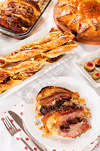 吃饭时间脂肪美食面包猪肉熏肉牛肉午餐香料香肠早餐图片