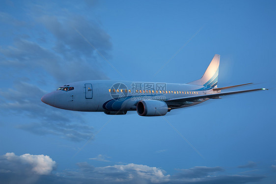 乘客计划航空喷射航班日落蓝色运输高度速度客机涡轮图片