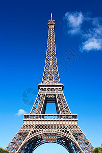 巴黎埃菲尔铁塔蓝色场景旅游首都天空文化建筑学金属纪念碑建筑图片